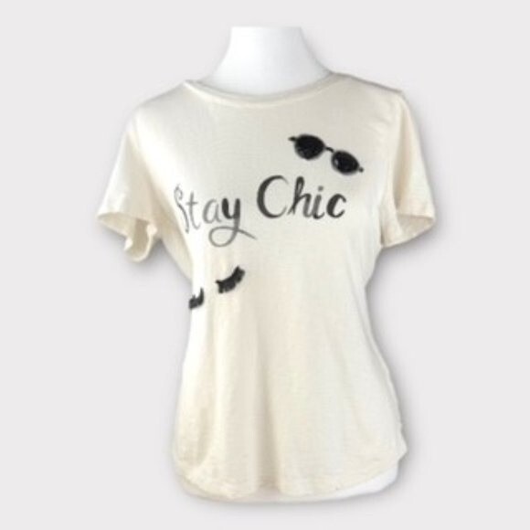 Talbots super cute Tshirt - Size M/P - Stay Chic with eyelashes - gently used - Picture 2 of 11